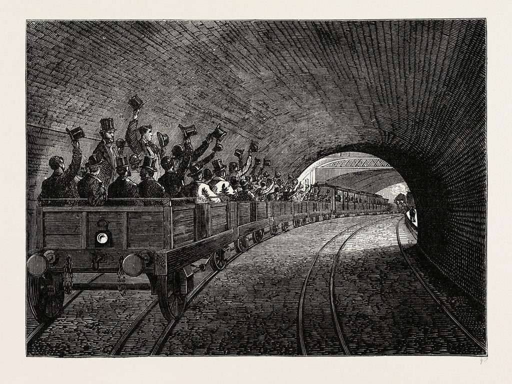 Detail of On the Underground Railway, 1863 by Anonymous