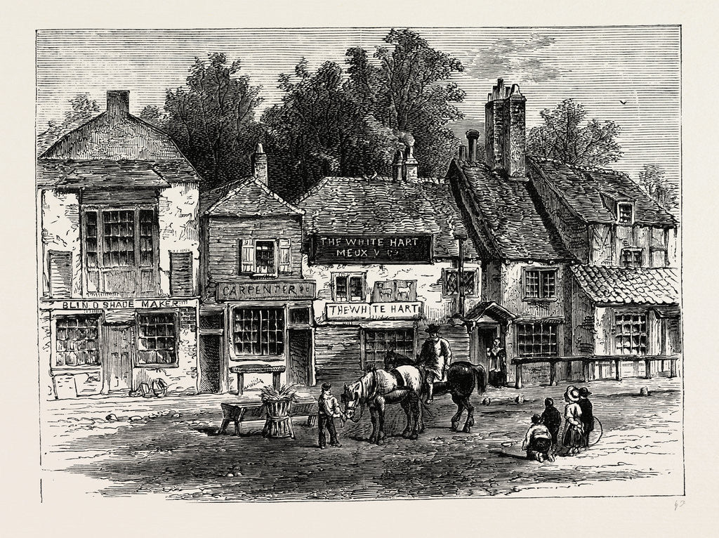 Detail of The white Hart, Knightsbridge, 1820 by Anonymous