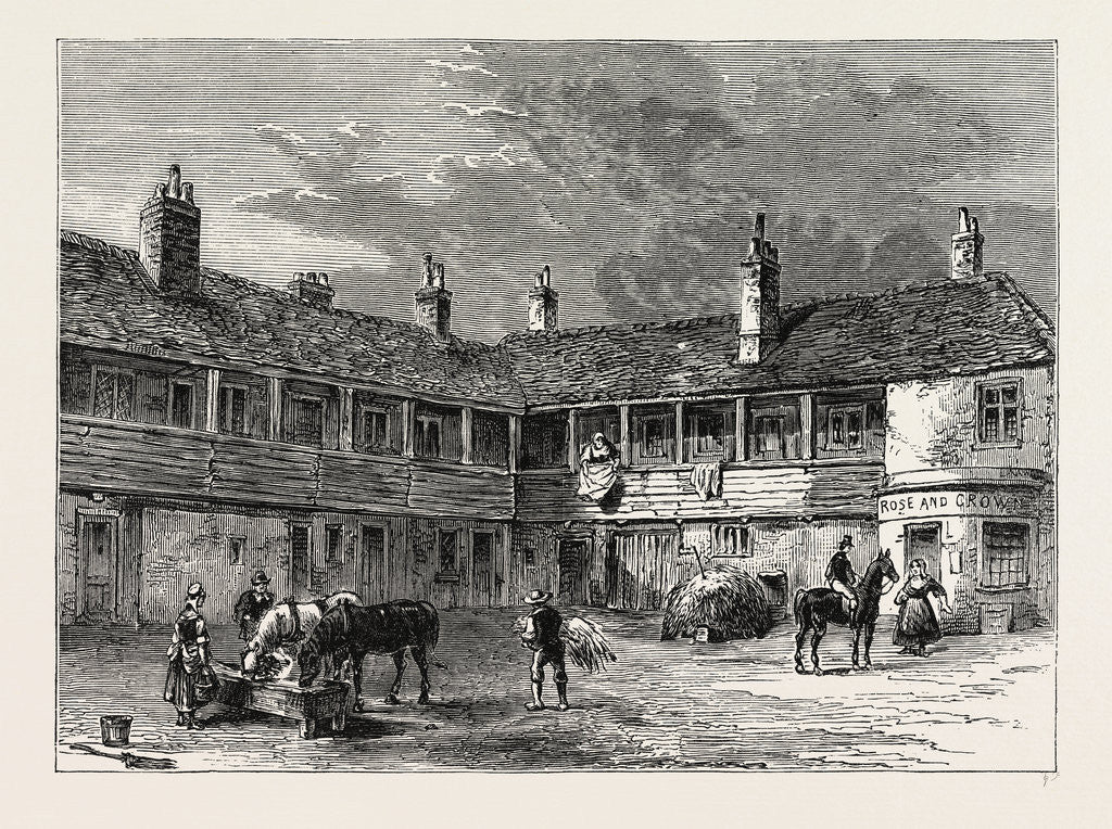 Detail of Court-yard of the rose And Crown, 1820 by Anonymous