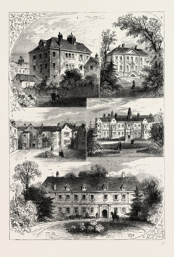 Detail of Old Mansions in Chelsea, 19th Century by Anonymous