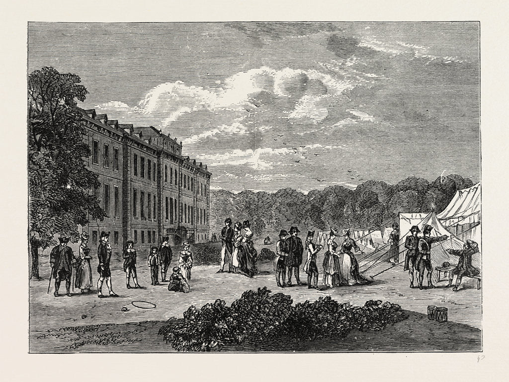 Detail of Encampment in the Gardens of Montagu House, 1780 by Anonymous