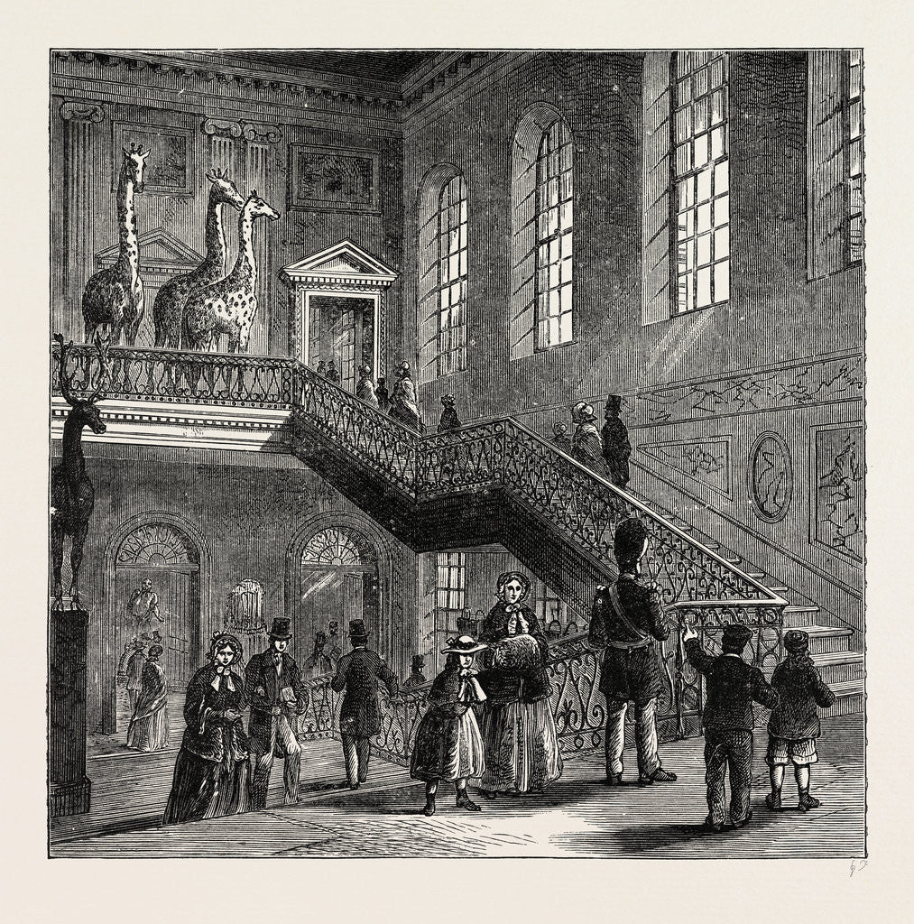 Detail of Montagu House, Grand Staircase, 1830 by Anonymous