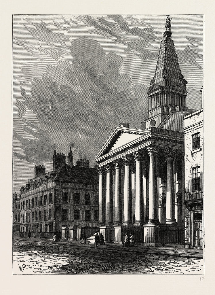 Detail of St. George's Church, Bloomsbury by Anonymous
