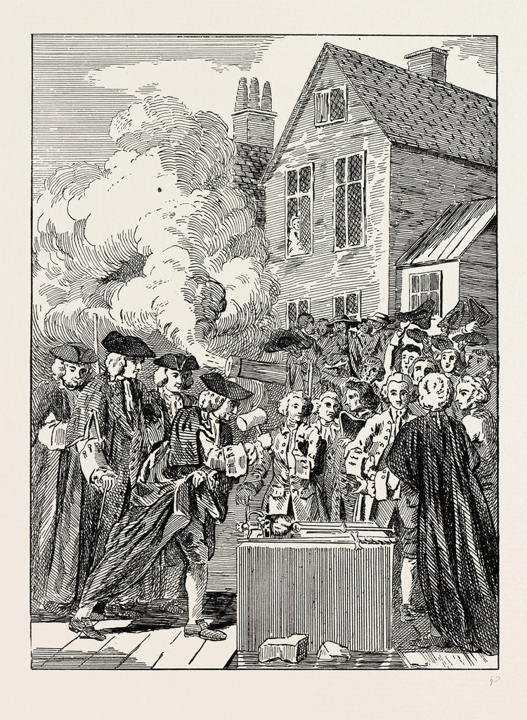 Detail of Laying the Foundation-stone of Blackfriars Bridge, 1760 by Anonymous