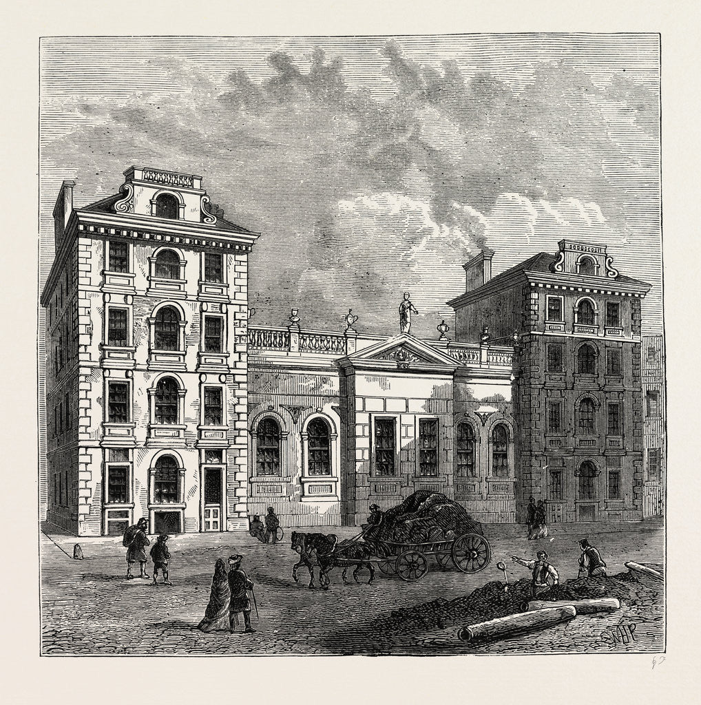 Detail of Old St. Paul's School, 1750 by Anonymous