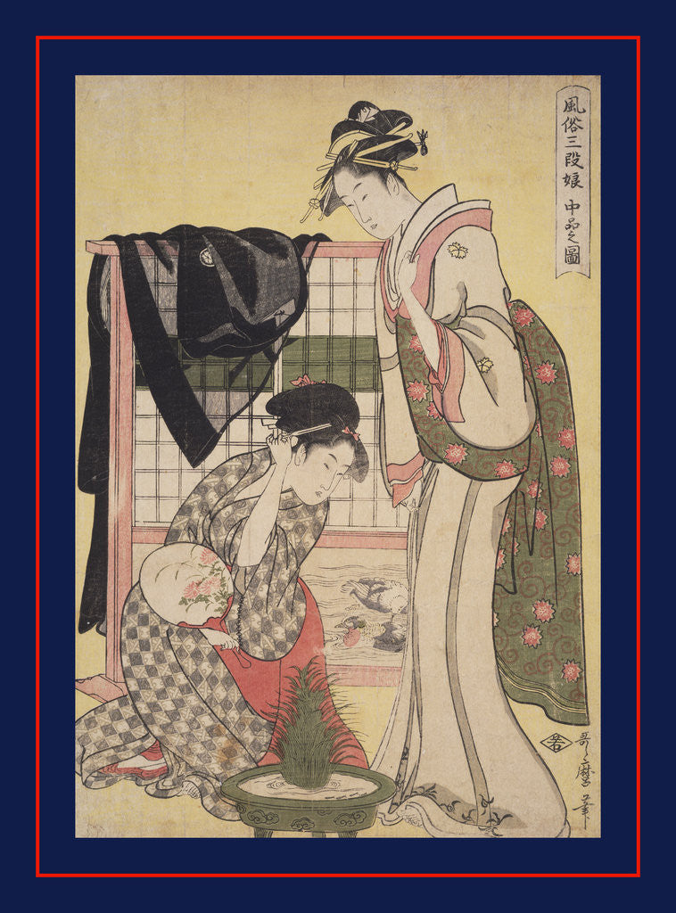 Detail of Chûbon no zu, Picture of the middle class by Utamaro Kitagawa