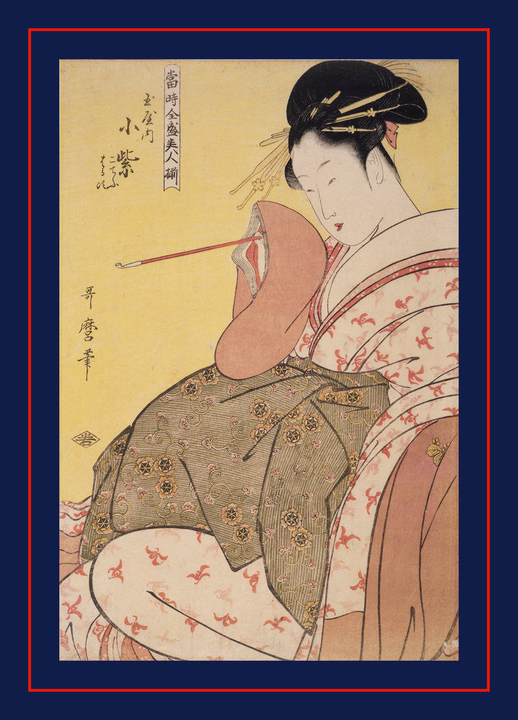 Detail of Array of supreme beauties of the present day by Utamaro Kitagawa
