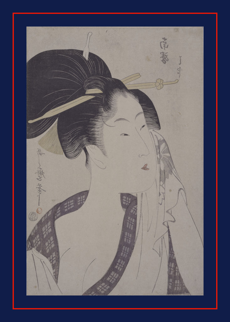 Detail of Nan'eki ha-jirushi, Ha...of the Southern Station by Utamaro Kitagawa