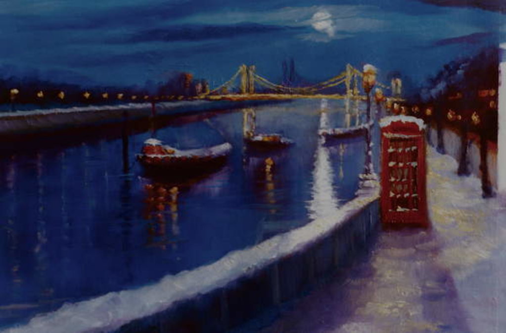Detail of Chelsea Winter Thames Embankment, 2000 by Lee Campbell