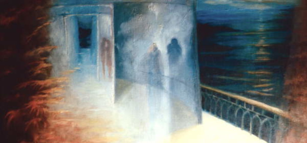 Detail of Meet on the Ledge, 1999 by Lee Campbell