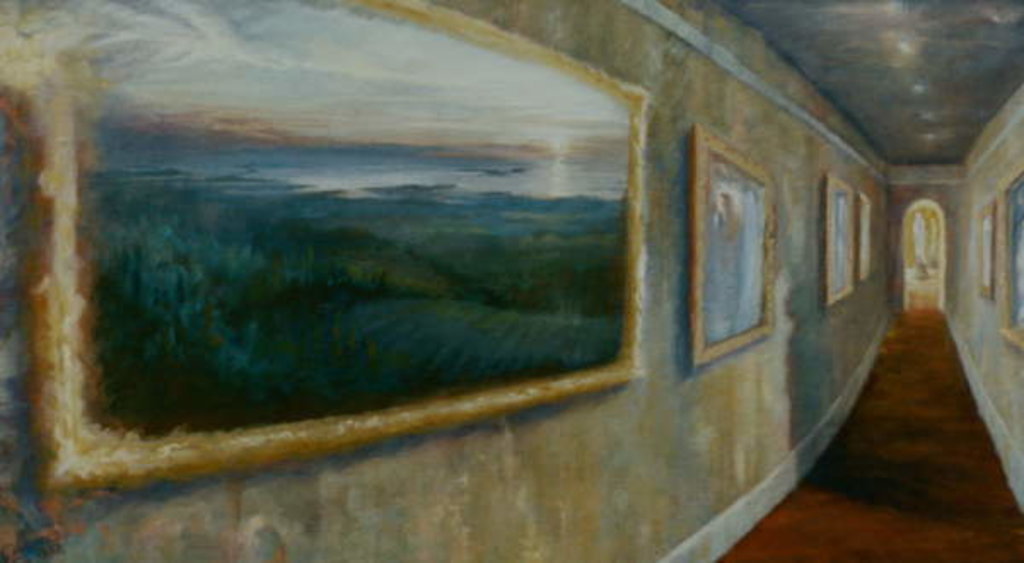 Detail of The Gallery, 1998 interior corridor with landscape by Lee Campbell