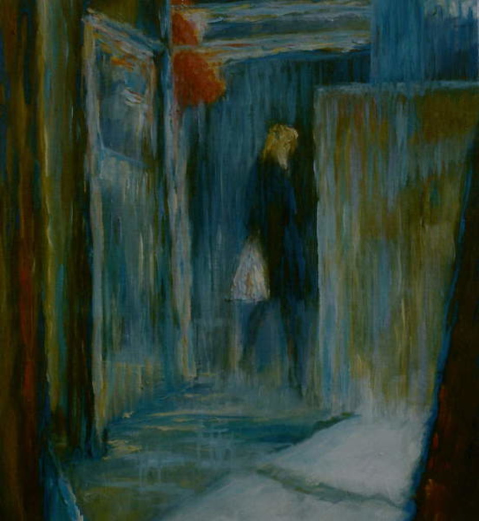 Detail of Passing Woman, 1998Woman in doorway by Lee Campbell