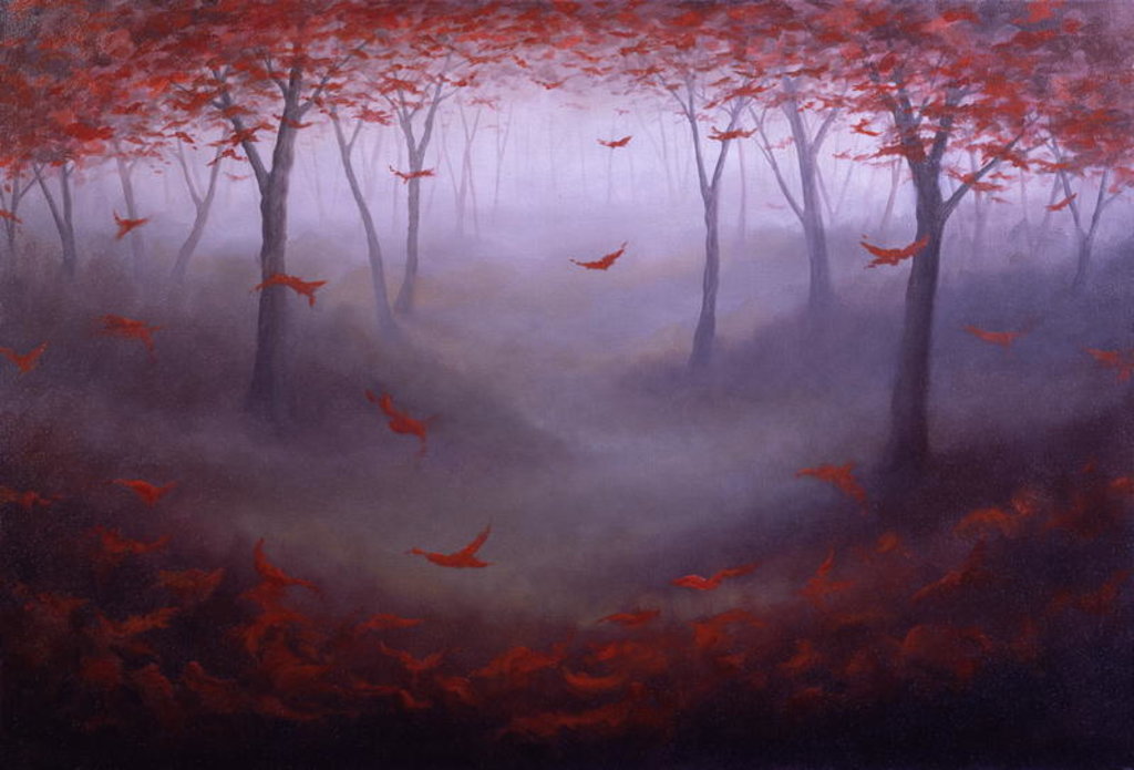 Detail of Mystical, 2006 landscape forest by Lee Campbell