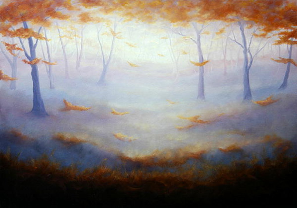 Detail of Whispers, 2006 forest landscape by Lee Campbell