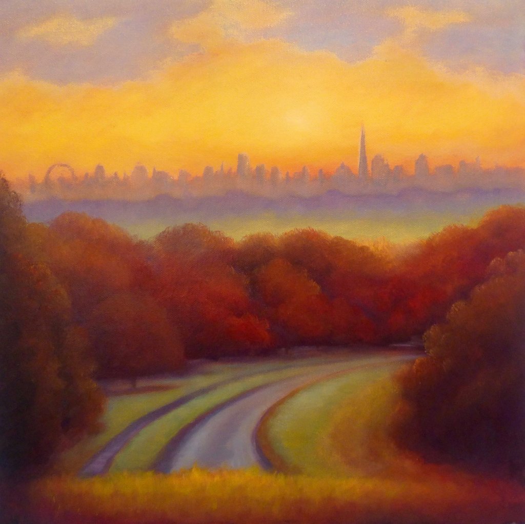 Detail of Autumn Dawn Richmond Park, 2023,Landscape by Lee Campbell