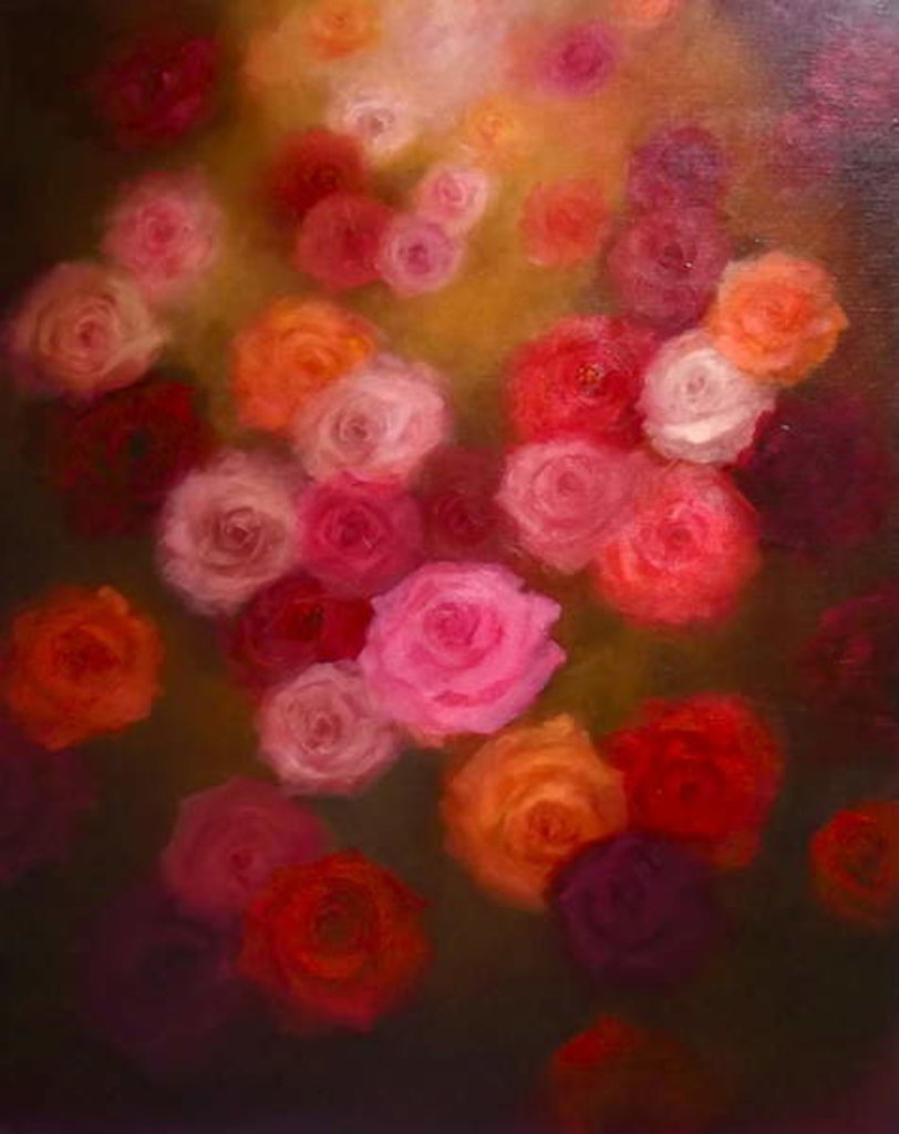 Detail of Memories 2014 Flowers, roses by Lee Campbell