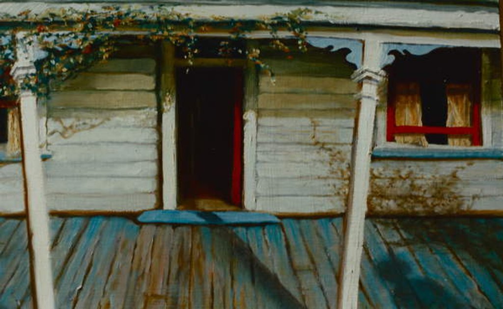 Detail of Verandah NZ 2002 Sunny porch by Lee Campbell