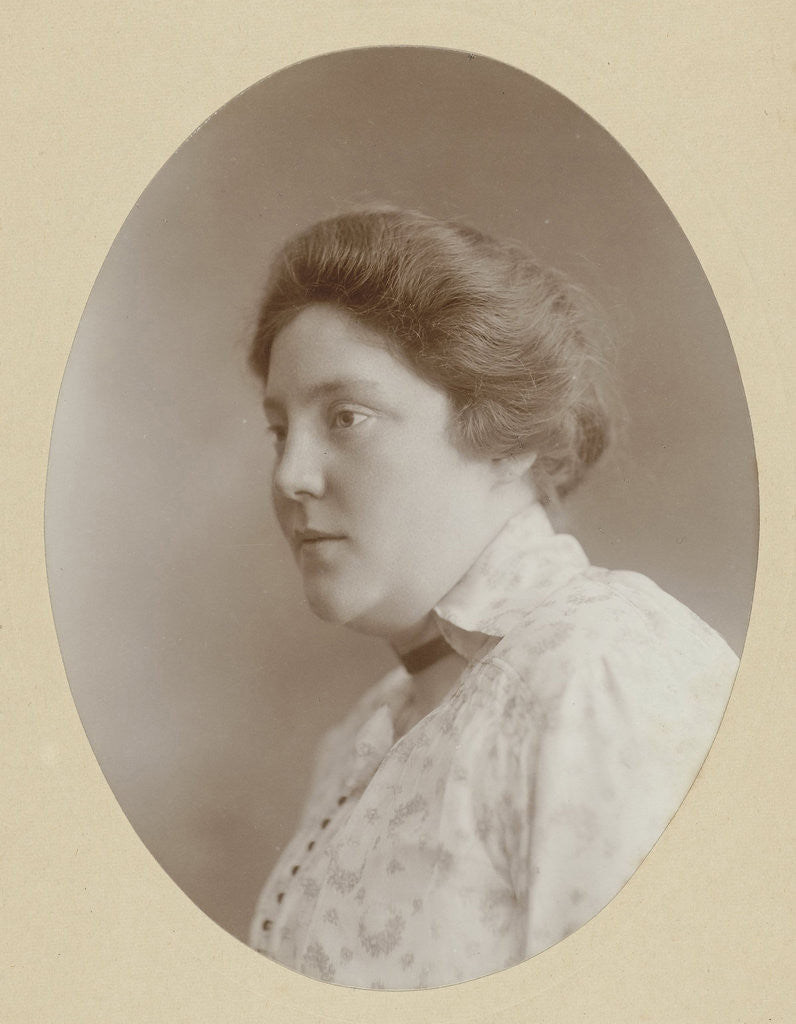 Detail of Oval portrait of Tine Vermeulen by C.J.L. Vermeulen