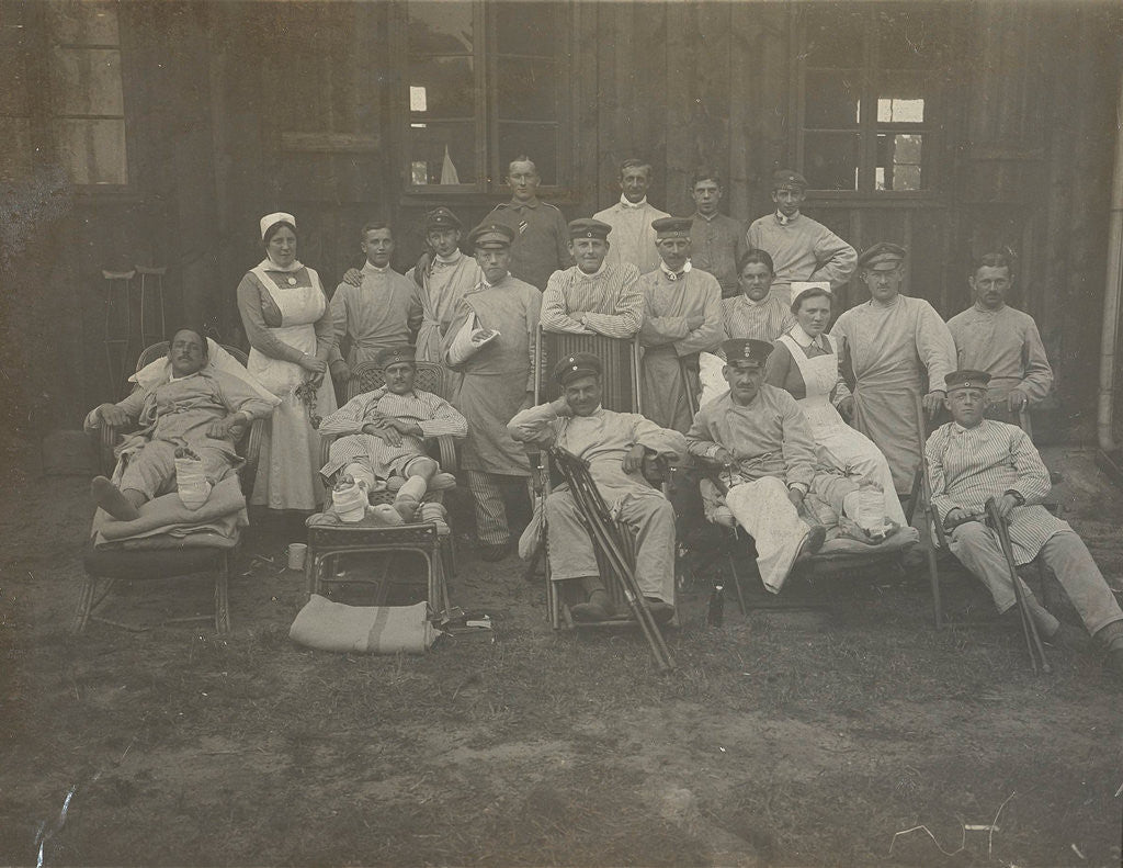 Detail of Tine Vermeulen as a nurse in a military hospital by Anonymous