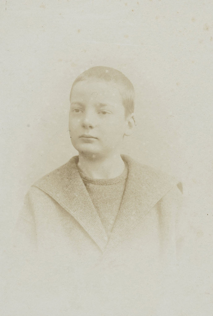 Detail of Studio portrait of David Vermeulen in sailor suit by C.J.L. Vermeulen