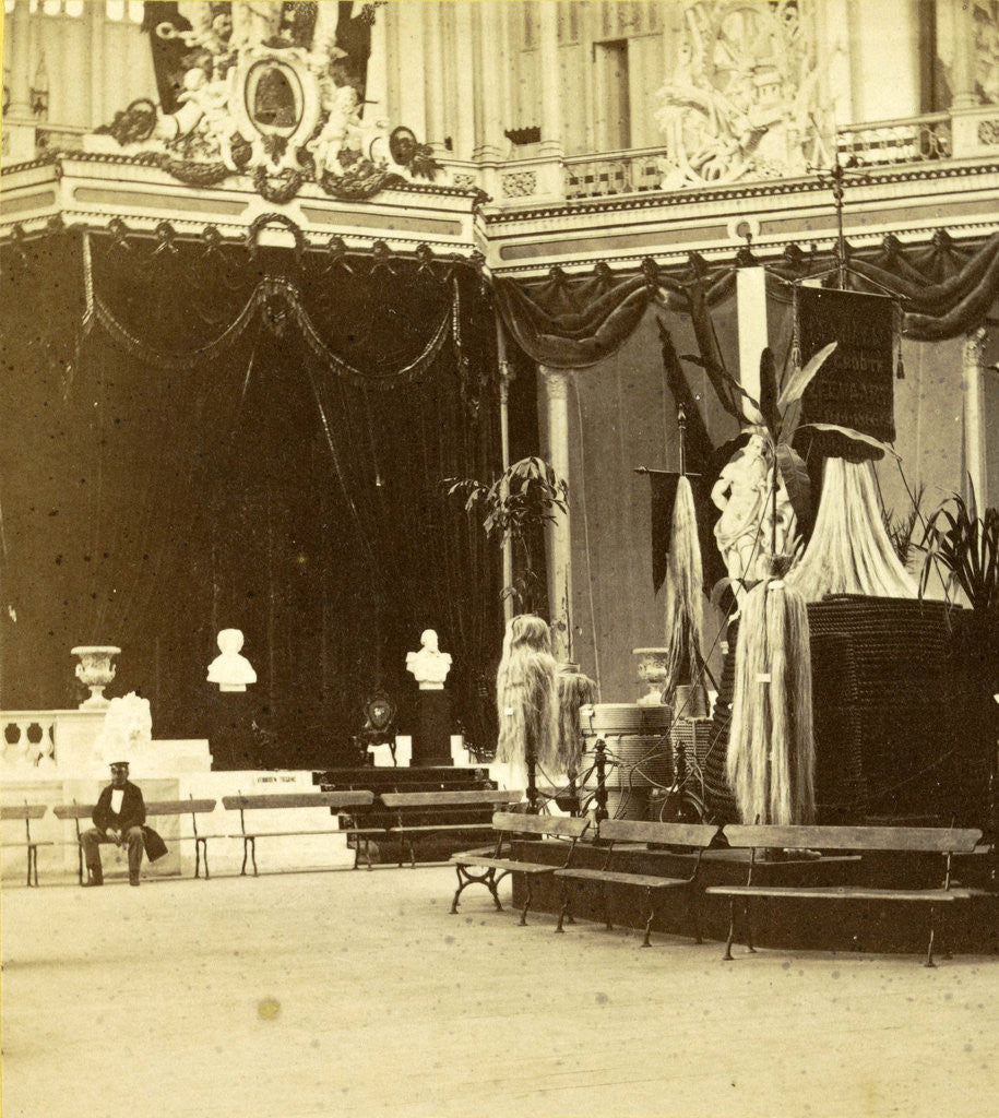 Detail of Busts and other objects at the Exhibition of National Industry and Art in the Palace of Industry, Amsterdam by Anonymous