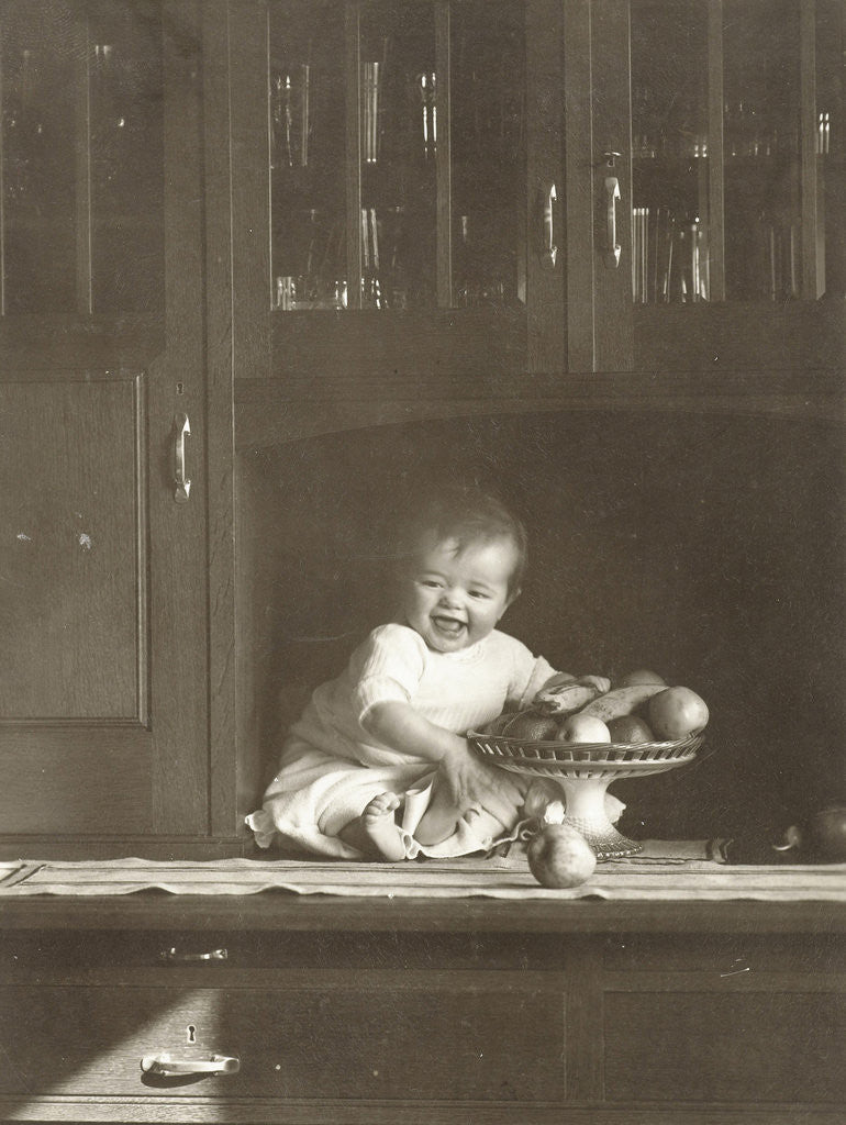 Detail of Marba Titzenthaler, daughter of the photographer, in the house Friedrichstrasse Berlin, Germany by Waldemar Titzenthaler