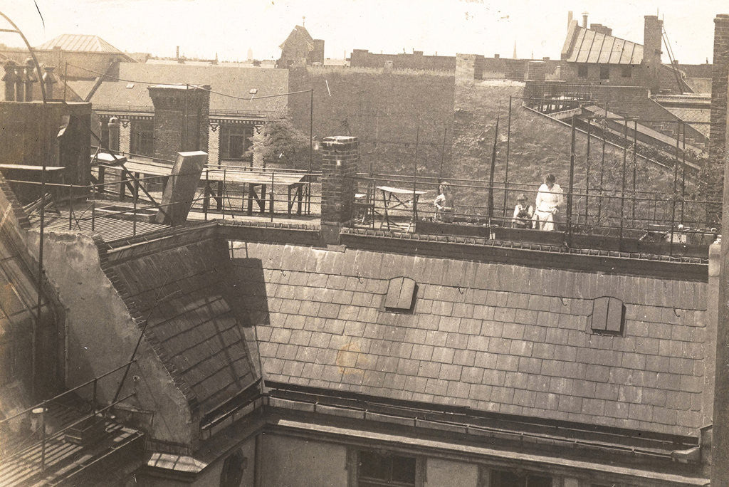 Detail of View of the roof of the house of the family Titzenthaler in Friedrichstrasse Berlin, Germany, Waldemar Titzenthaler, 1918 by Waldemar Titzenthaler