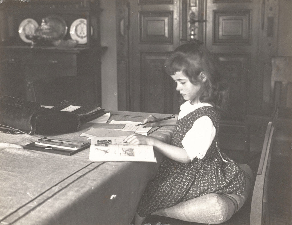 Detail of Marba Titzenthaler, daughter of the photographer, in the house Friedrichstrasse Berlin by Waldemar Titzenthaler