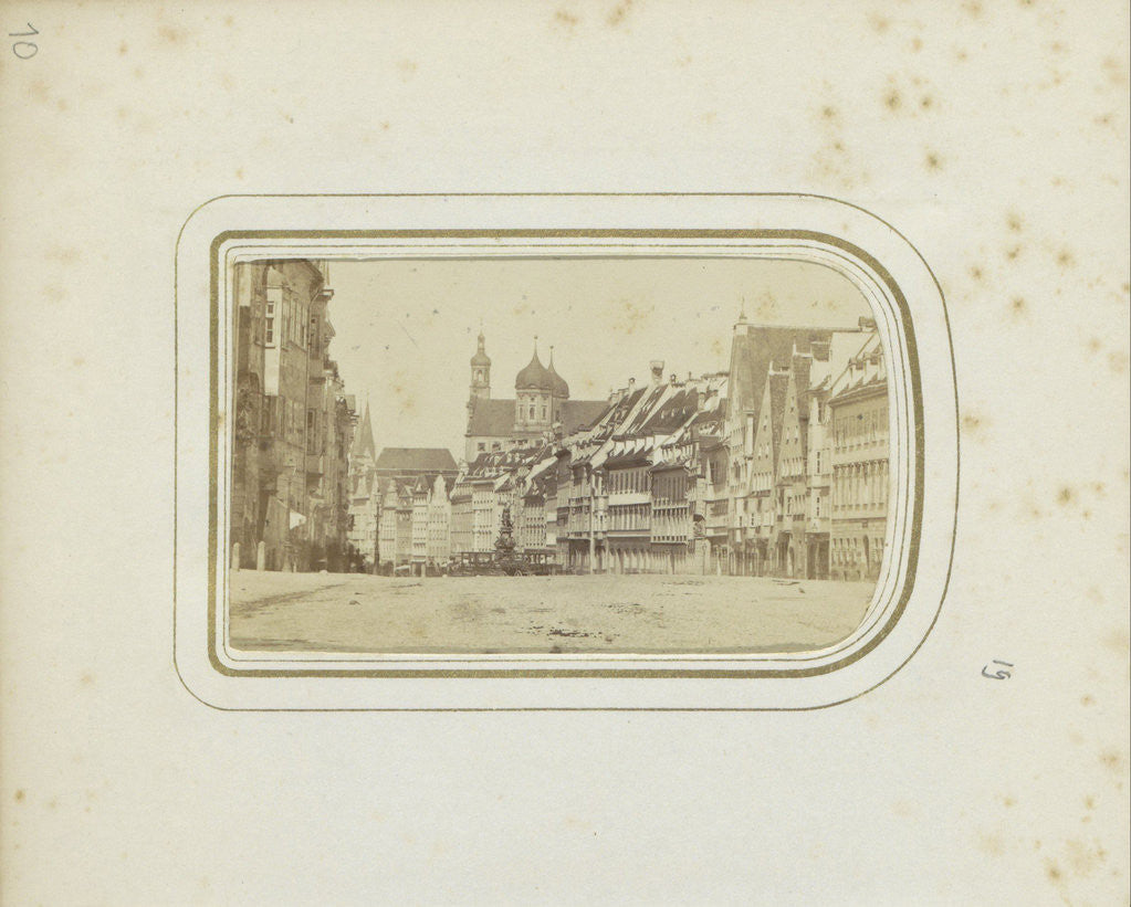 Detail of Maximilian Street facades in Augsburg, Germany, Basilica of St. Ulrich and Afra by Anonymous