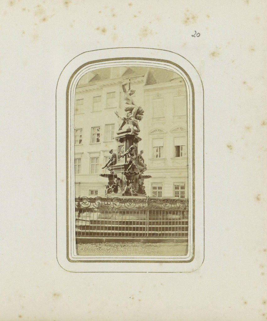 Detail of Hercules fountain in Maximilian Street in Augsburg, Germany by Anonymous
