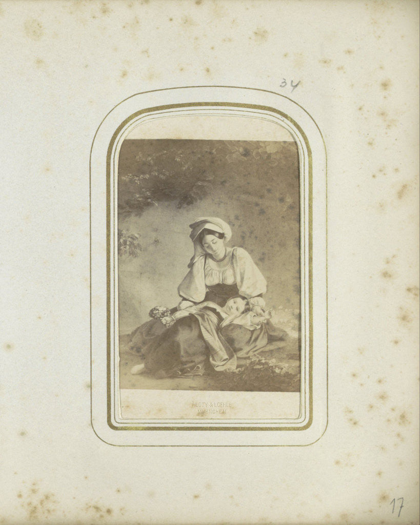 Detail of lithograph of a painting of August Riedel, Piloty & Löhle by Anonymous