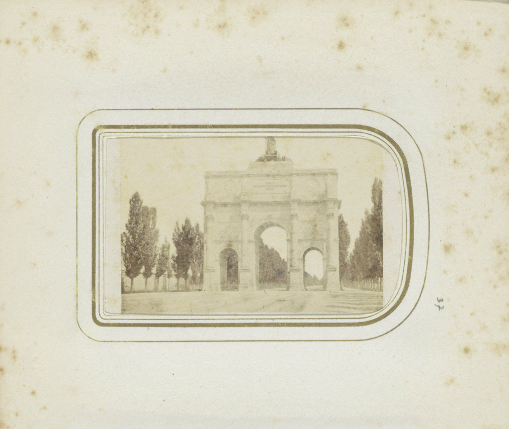 Detail of Triumphal Arch (Siegestor) to the Ludwigstrae in Munich, Germany by Anonymous