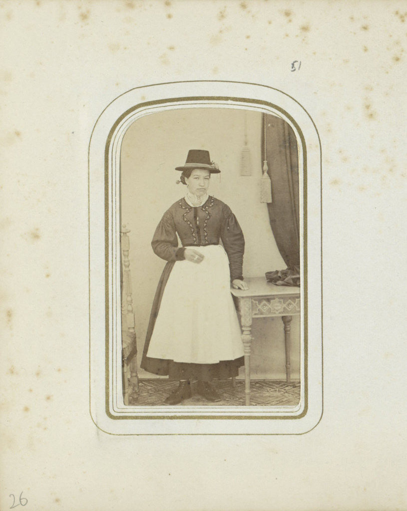 Detail of Woman in German costume, presumably Bavarian, Germany by Anonymous