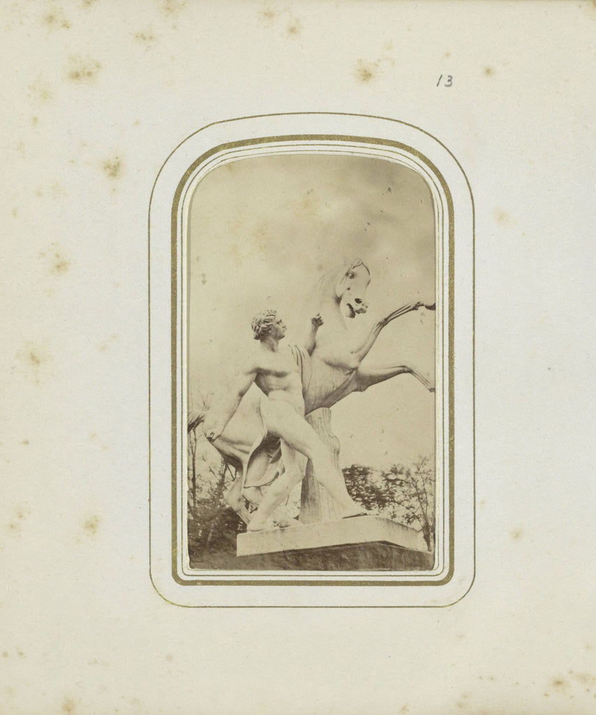 Detail of Sculpture of a horse tamer in a park at Canstatt, Germany by Anonymous