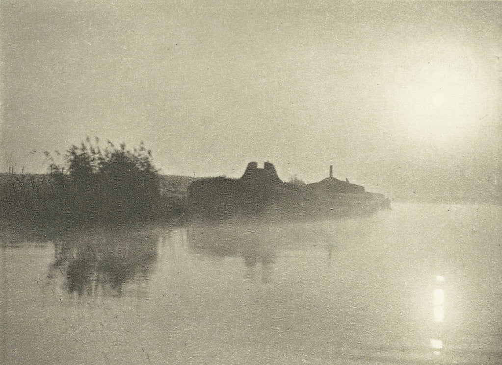 Detail of River Landscape in the Mist at dawn by Peter Henry Emerson