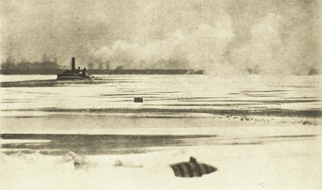 Detail of River landscape with snow by Peter Henry Emerson