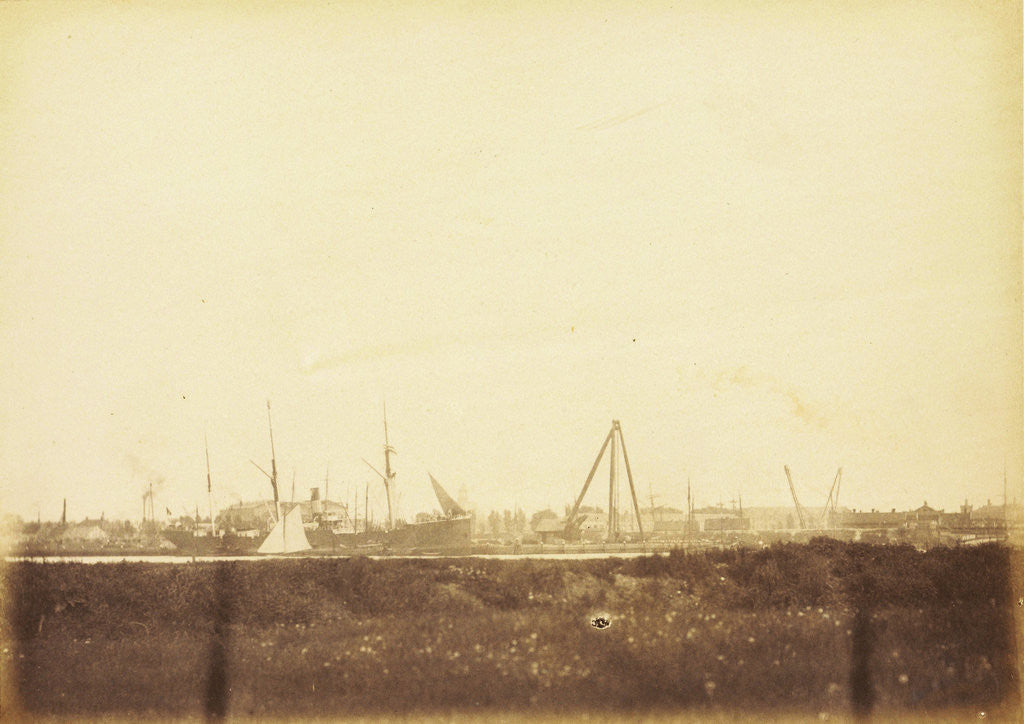 Detail of Cargo ship in the port of Amsterdam by Anonymous