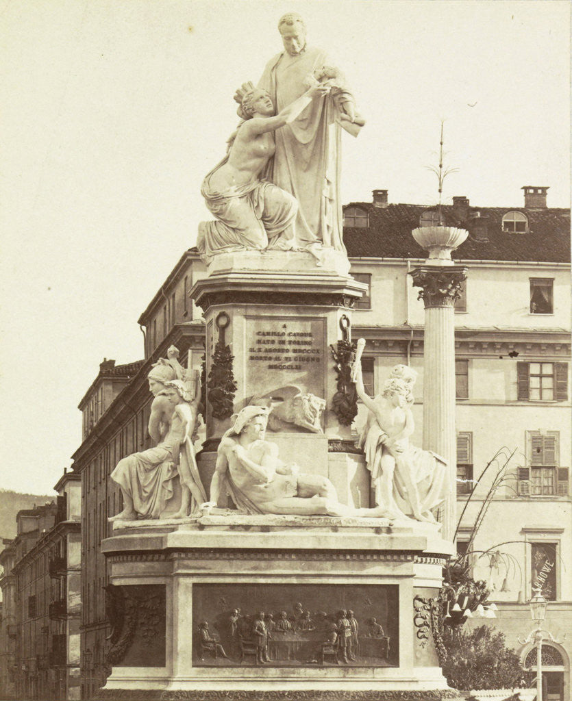 Detail of Monument to Camillo Benso Conte di Cavour by Giovanni Battista Duprè in Turin, Torino Piedmont Italy by Anonymous