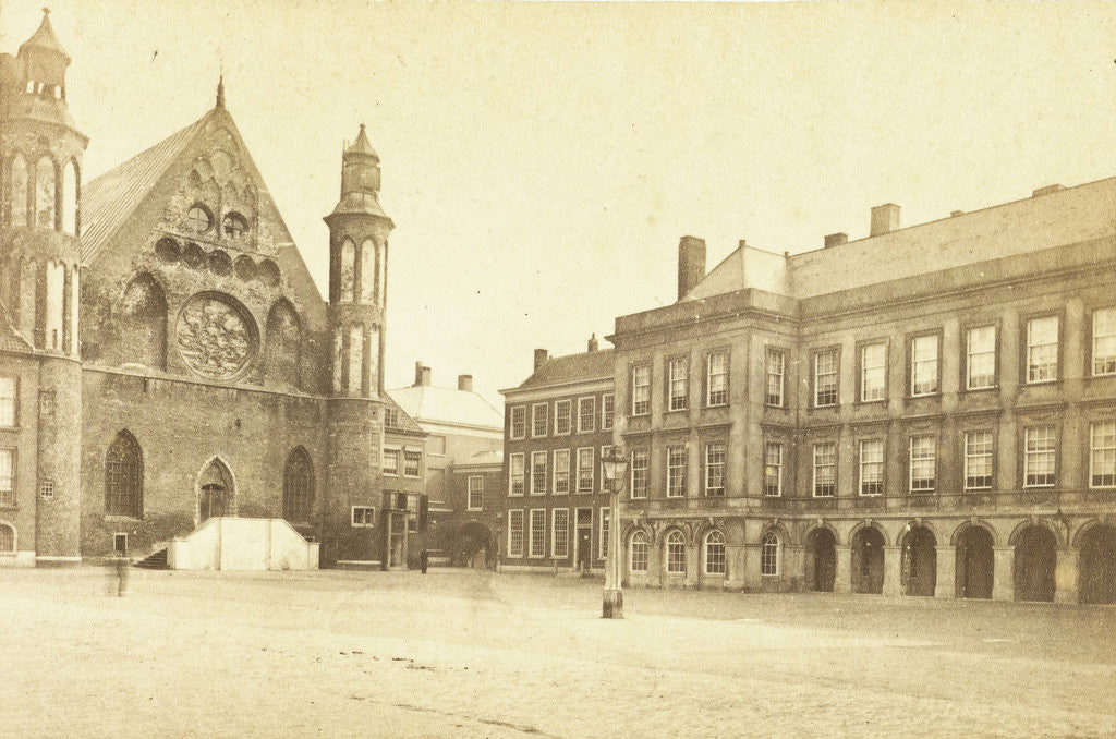 Detail of View of the Knights and the Binnenhof, The Hague by Jules Queval