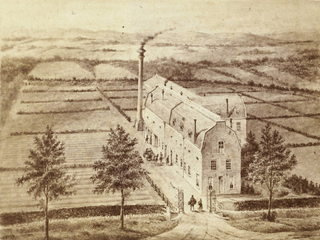 Detail of Drawing or picture of Anna factory in Noordwijk by Abraham Koorenhoff