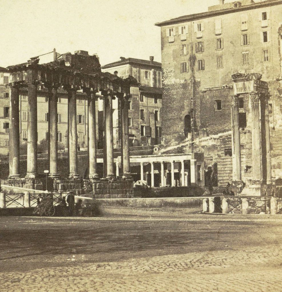 Detail of View of the Capitol with ruins of the Forum Romanum, Rome by M. Petagna