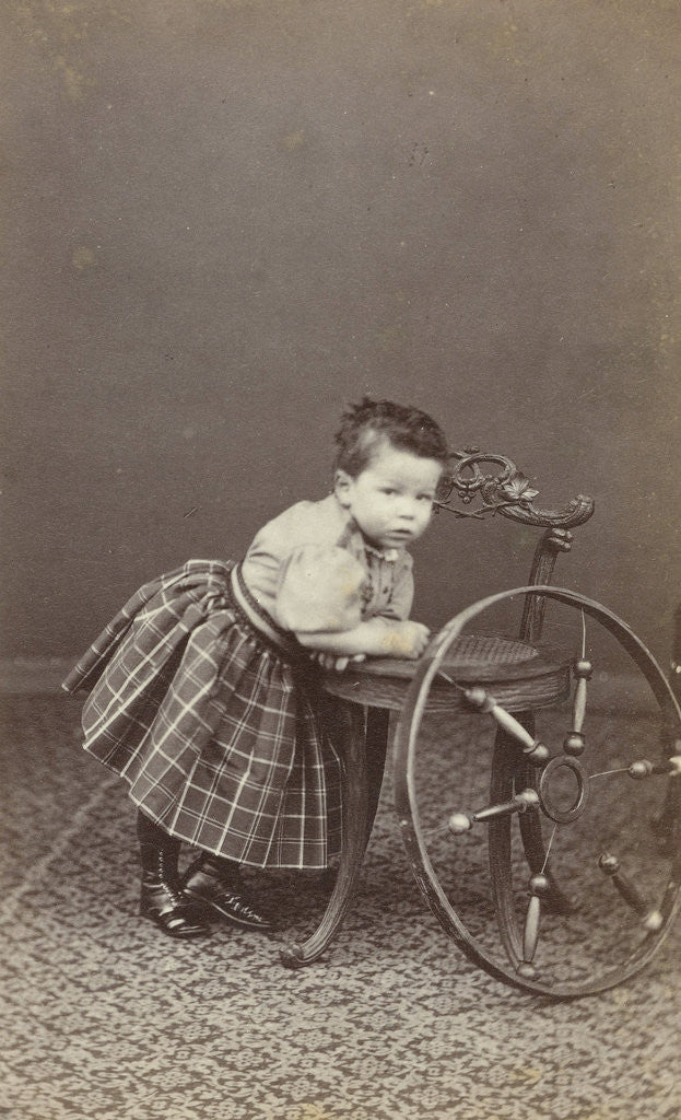 Detail of Portrait of a small child by J. Baer