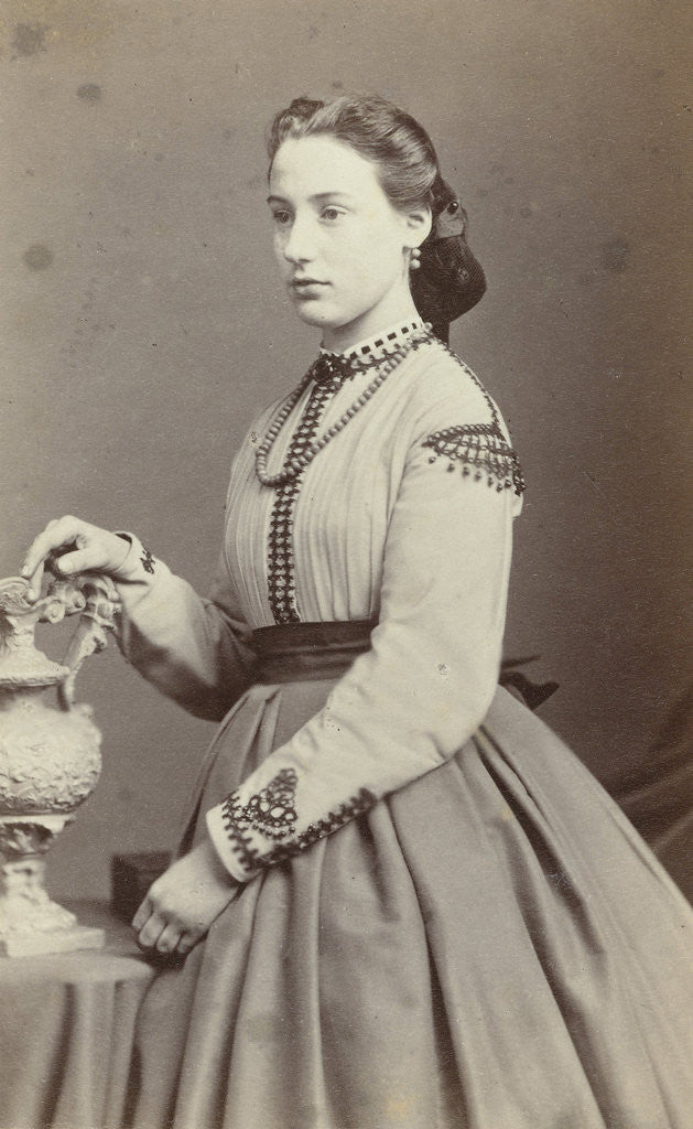 Detail of Portrait of a woman by J. Baer