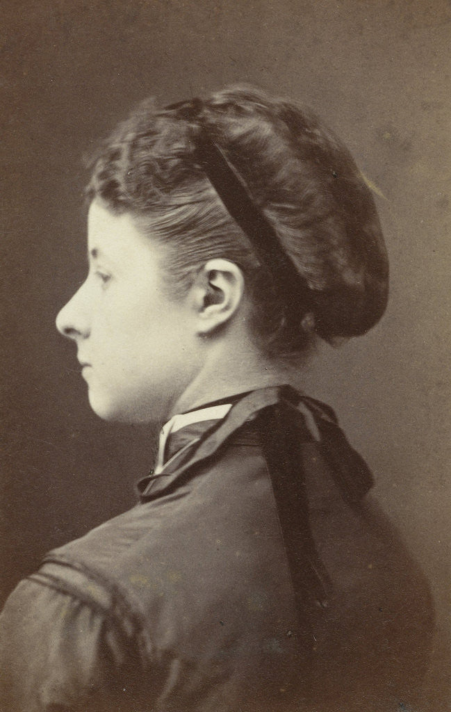 Detail of Portrait of a woman by J. Baer