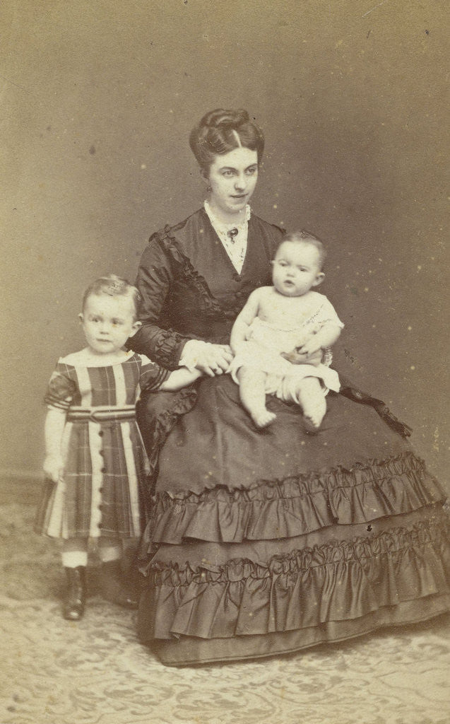 Detail of Portrait of a mother with two children by Henry Pauw van Wieldrecht