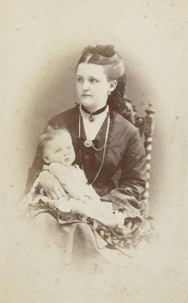 Detail of Portrait of a woman with a baby by WJ Gram Mann