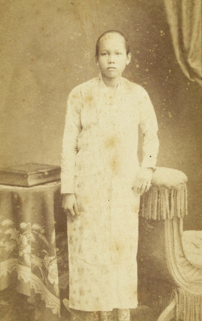 Detail of Studio Portrait of Sacra, the Indian servant of the family Kessler by Woodbury & Page