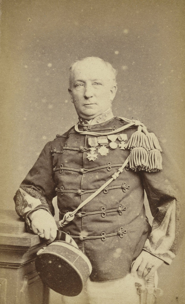 Detail of Studio Portrait of a man in military uniform by Woodbury & Page