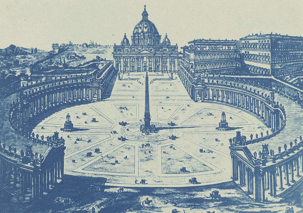 Detail of St. Peter and Peter's Square, Vatican, Rome, Italy by Anonymous