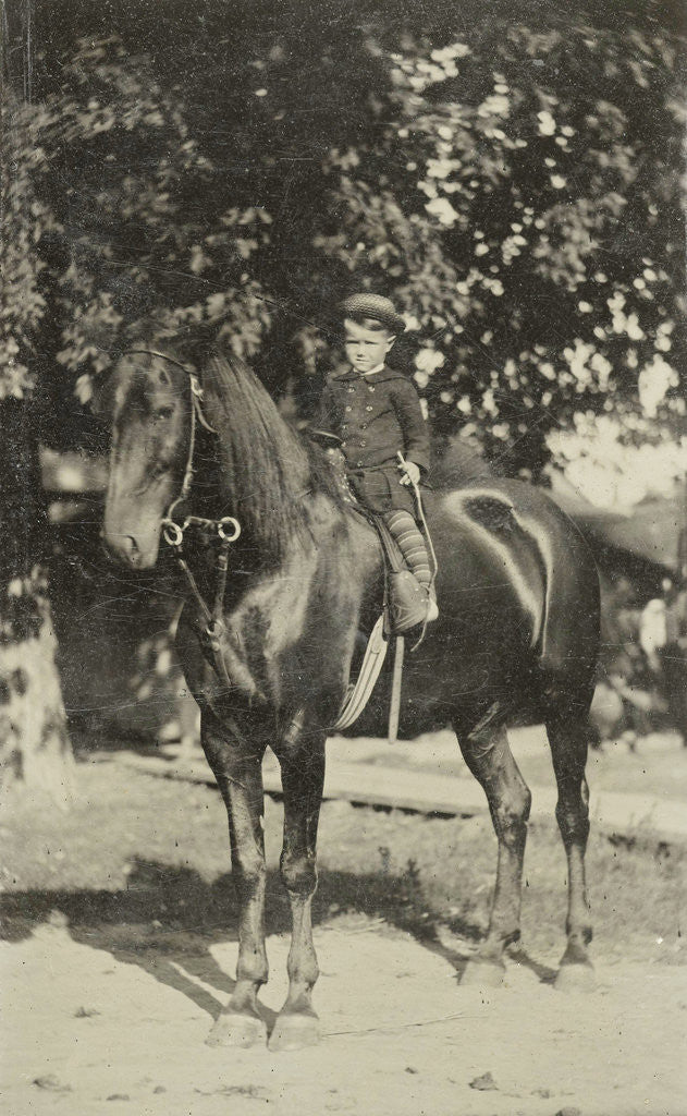 Detail of Boy horseback by Anonymous